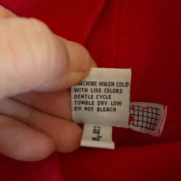 vintage Fads 80s velour red mock neck maxi dress Winter Holiday comfy Warm soft - Picture 6 of 7